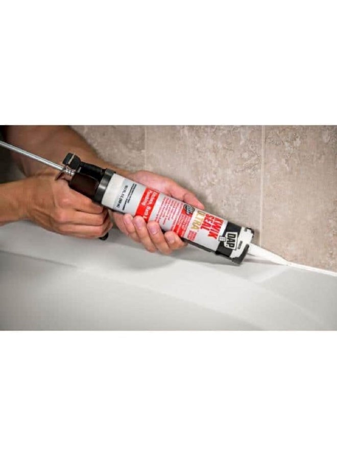 Dap Mold and Mildew Resistant Kwik Seal Ultra Silicone Sealant Gloss White 300 ml 18897 - Image 3